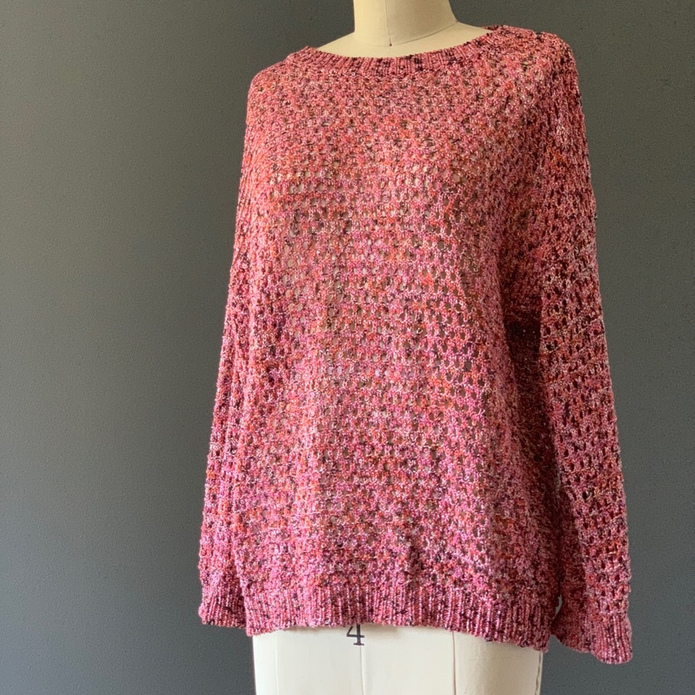 Multi-Color Knit Slouchy Sweater - Picture 2 of 5
